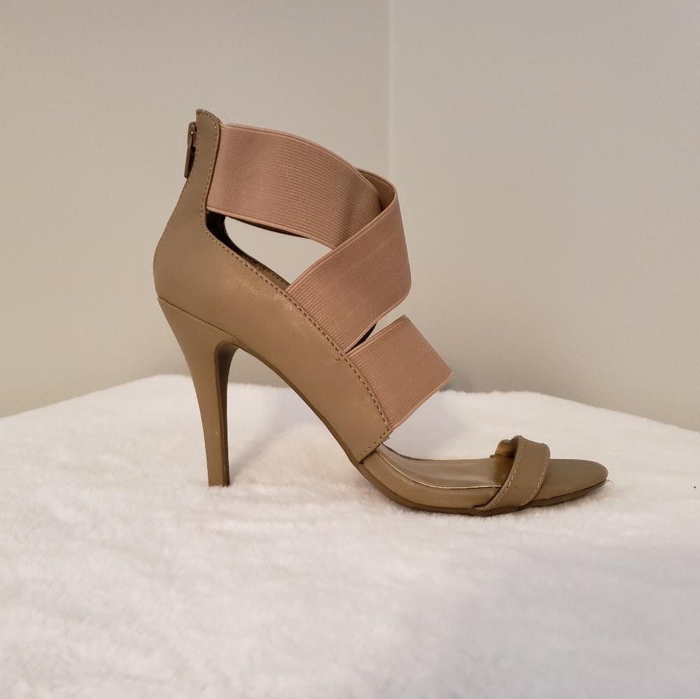 Attention Beige Heels - Size 8